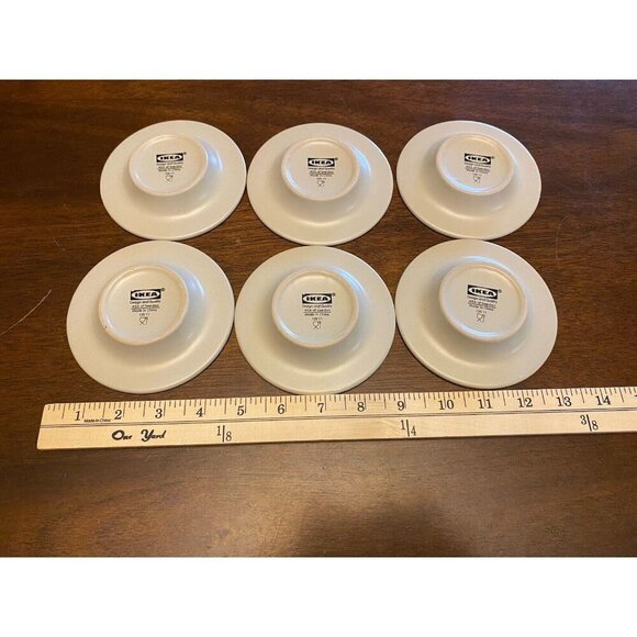 6 IKEA 120 11 Beige Dipping Bowls Saucers  Set Of 6 Excellent Condition - Picture 4 of 9